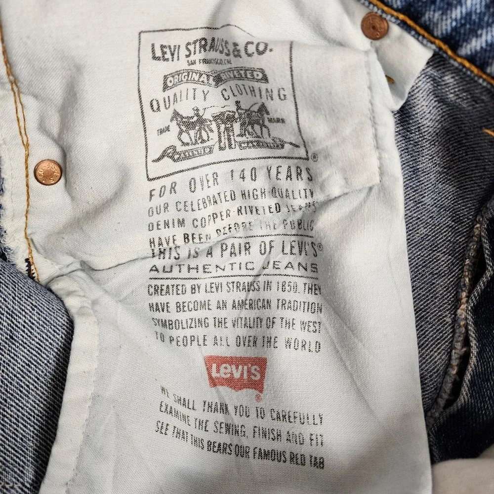 Levis 550 Relaxed Fit Tapered Leg Light Wash Blue Denim Mens Jeans‎ 36x30